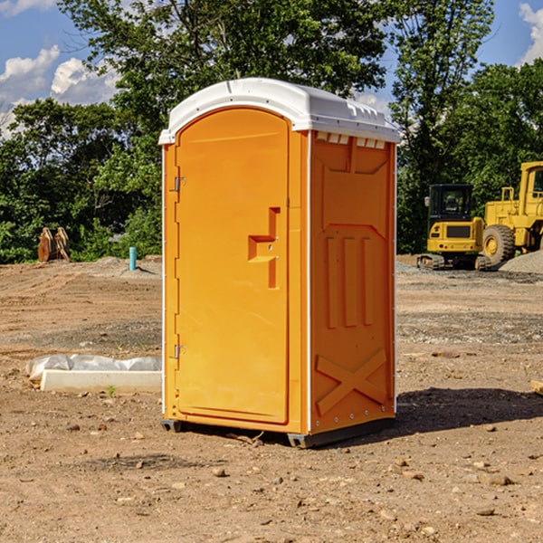 how often are the porta potties cleaned and serviced during a rental period in Boonville